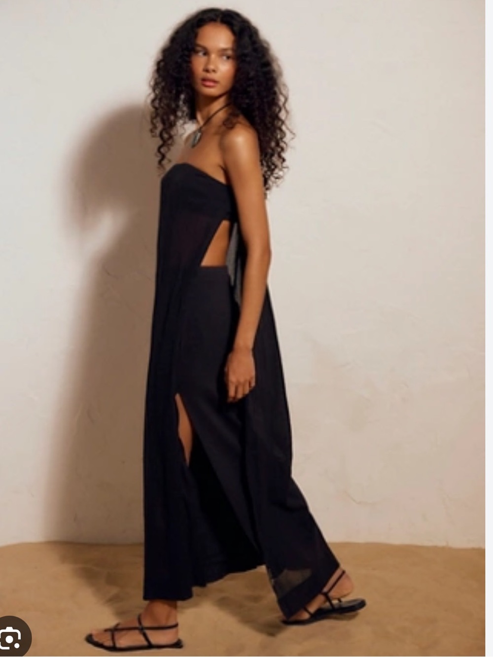 Free People Irina Strapless Tube Maxi Slit Top+ Skirt Set Outfit S